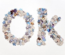 Word OK written using jigsaw puzzle pieces Word OK written using jigsaw puzzle pieces